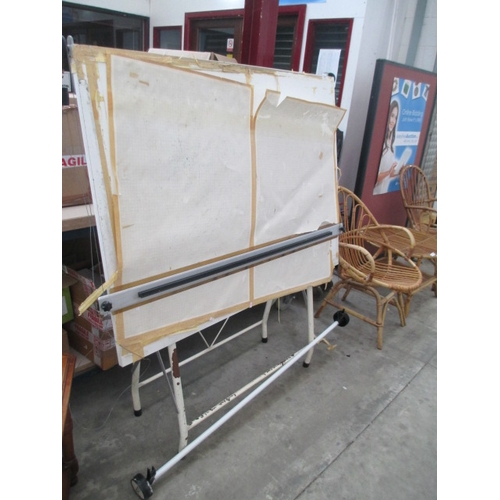 661 - A vintage Tech drawing board on metal frame