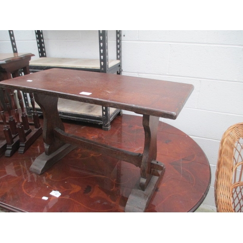 629 - A small vintage refectory style occasional table