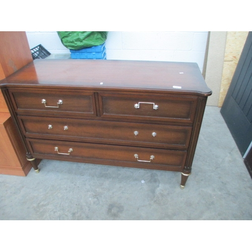 638 - A large vintage 2 over 2 drawer chest - 2 x af handles