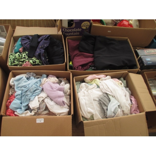 67 - Four boxes of assorted clothing