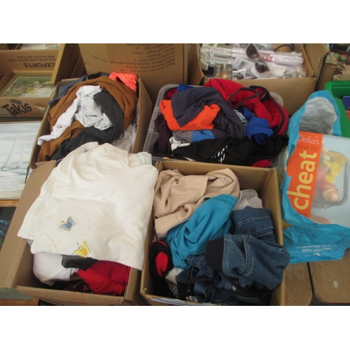 107 - Four boxes of assorted clothing