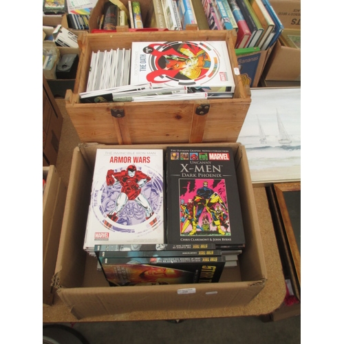 109 - Two boxes of Marvel comic books