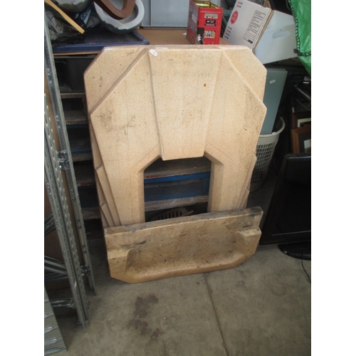 600 - A small vintage Art Deco fireplace