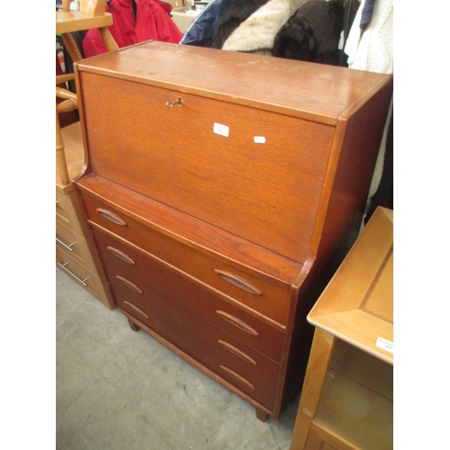 639 - A retro 4 drawer fall front bureau