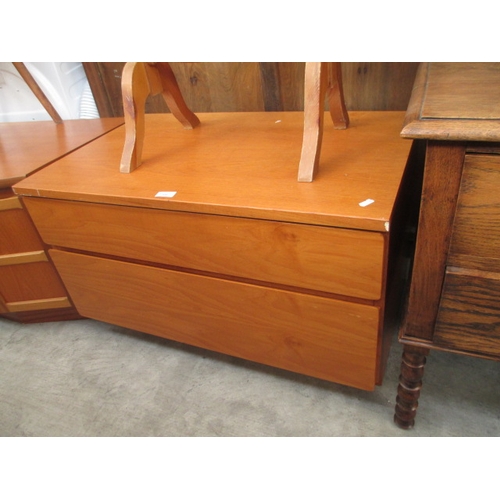 648 - A retro 2 drawer base unit TV stand