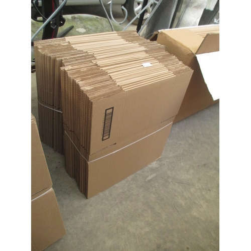 654 - A quantity of as-new flat packed cardboard boxes