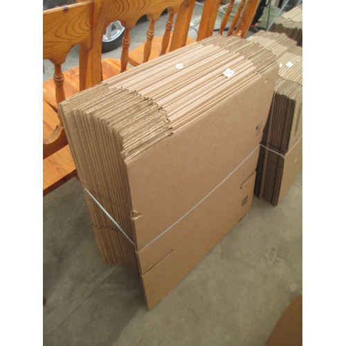 656 - A quantity of as-new flat packed cardboard boxes