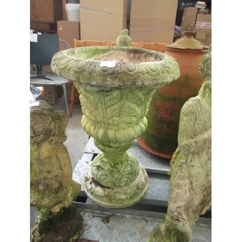 155 - Cast concrete garden plant pot 23