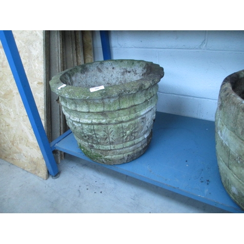 288 - Cast concrete garden pot, 12