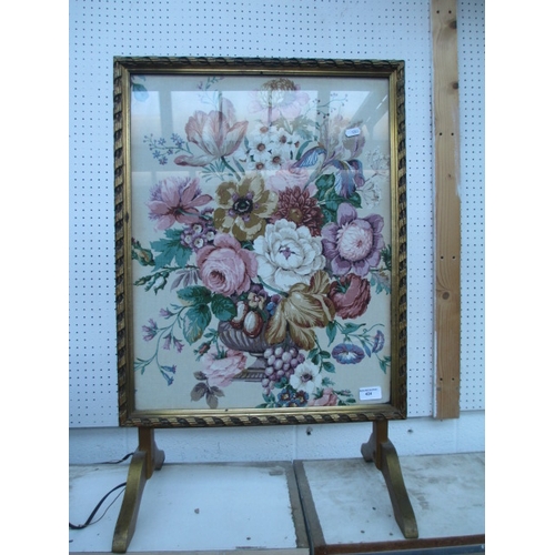 424 - Vintage gilt framed fabric fire screen