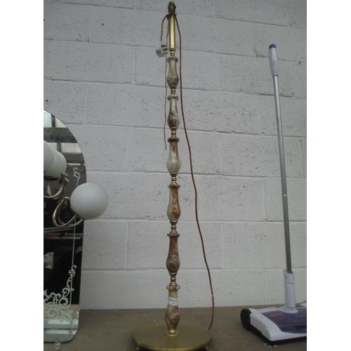 2 - Vintage onyx and brass standard lamp