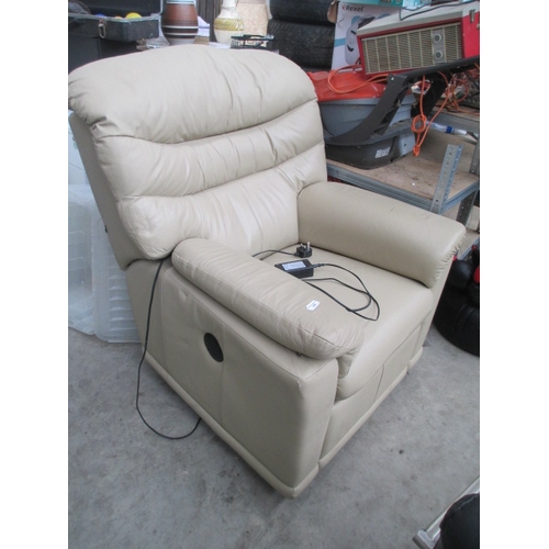 692 - Faux leather electric recliner chair