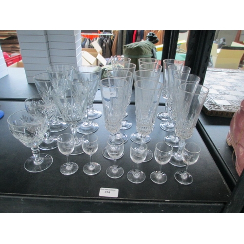 374 - Collection of decorative glasses