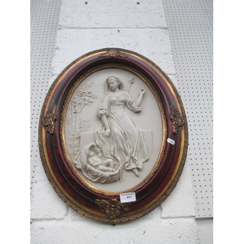 511 - Antique cast in decorative gilt frame