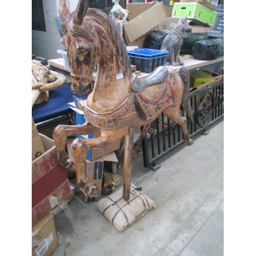 174 - Wooden carousel horse 55