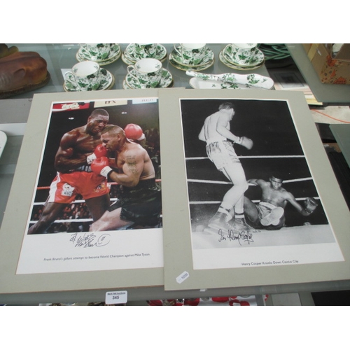 Two signed boxing photographs