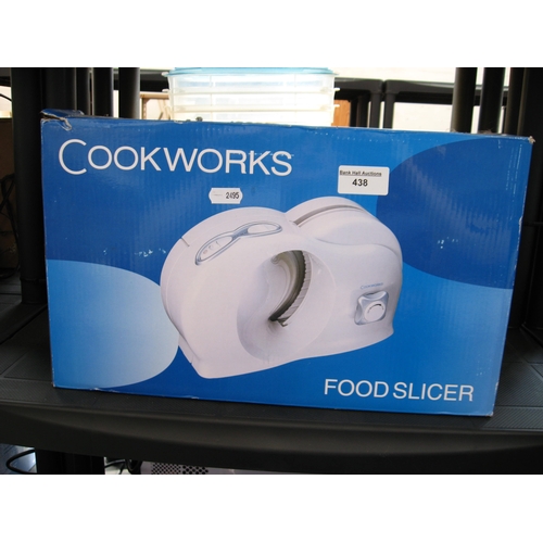 438 - A boxed COOKWORKS food slicer