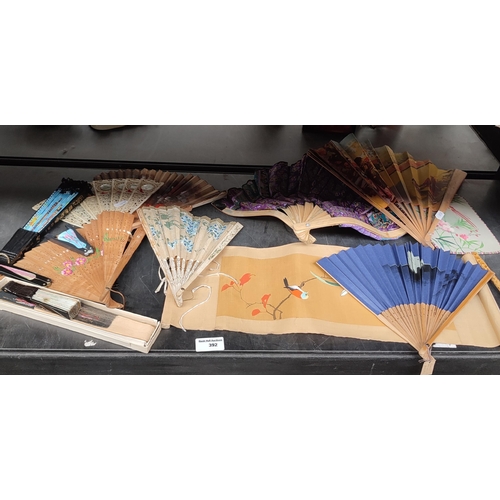 Collection of hand fans