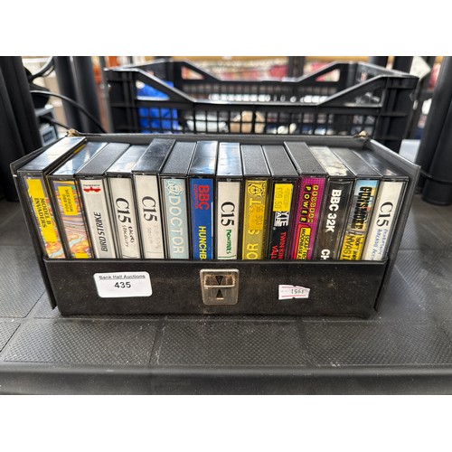 Case of old computer games cassettes