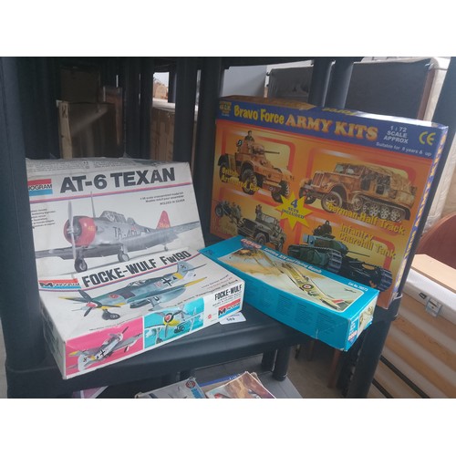 Four assorted model kits
