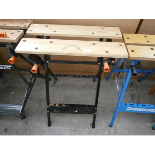A small folding workmate style bench