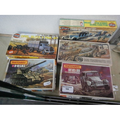 104 - Five military model kits