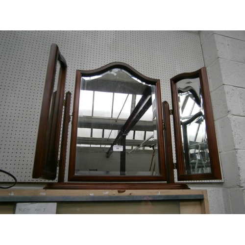 109 - Three piece dressing table mirror