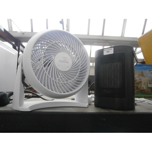 249 - Honeywell fan and small electric heater