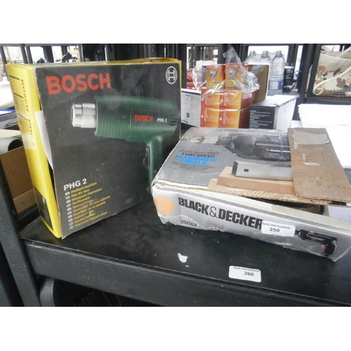 250 - Black & Decker drill and Bosch heat gun