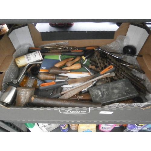 254 - Box of assorted tools