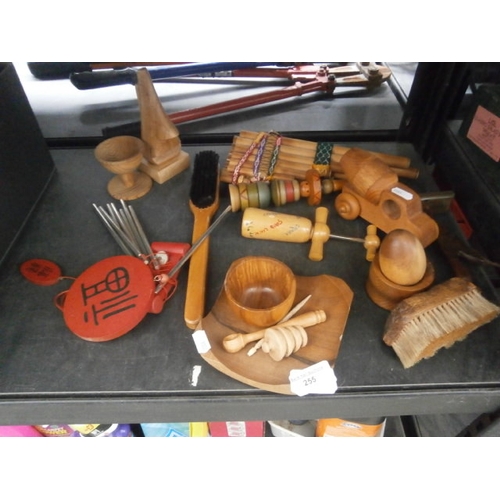255 - Collection of wooden ornaments