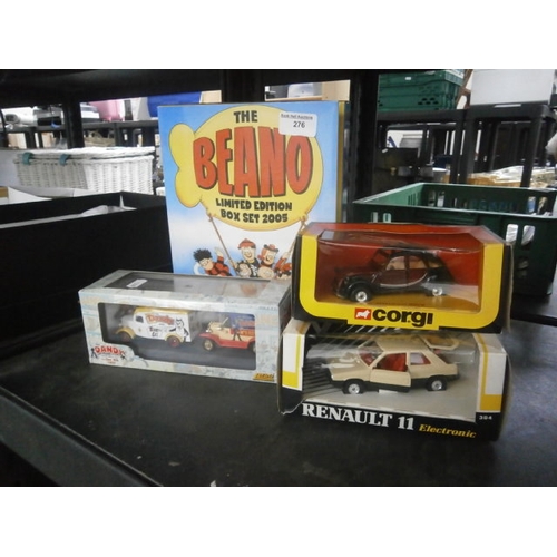 276 - Lot inc Corgi model car kit, Dandy model car kit, etc