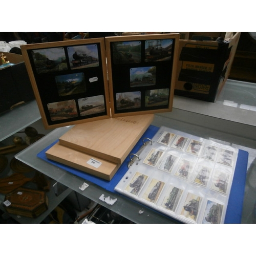 290 - Collection of locomotive rail plaques and Cigarette cards