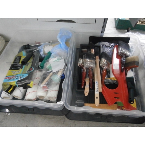 295 - Two boxes of paint accessories