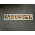 Wooden carousel sign