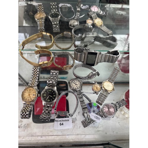64 - Eleven assorted wristwatches
