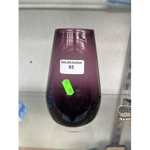 93 - Purple vase with mark to base
