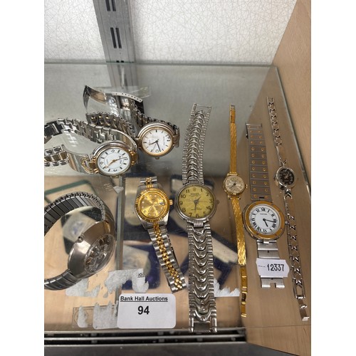 94 - Eight assorted wristwatches