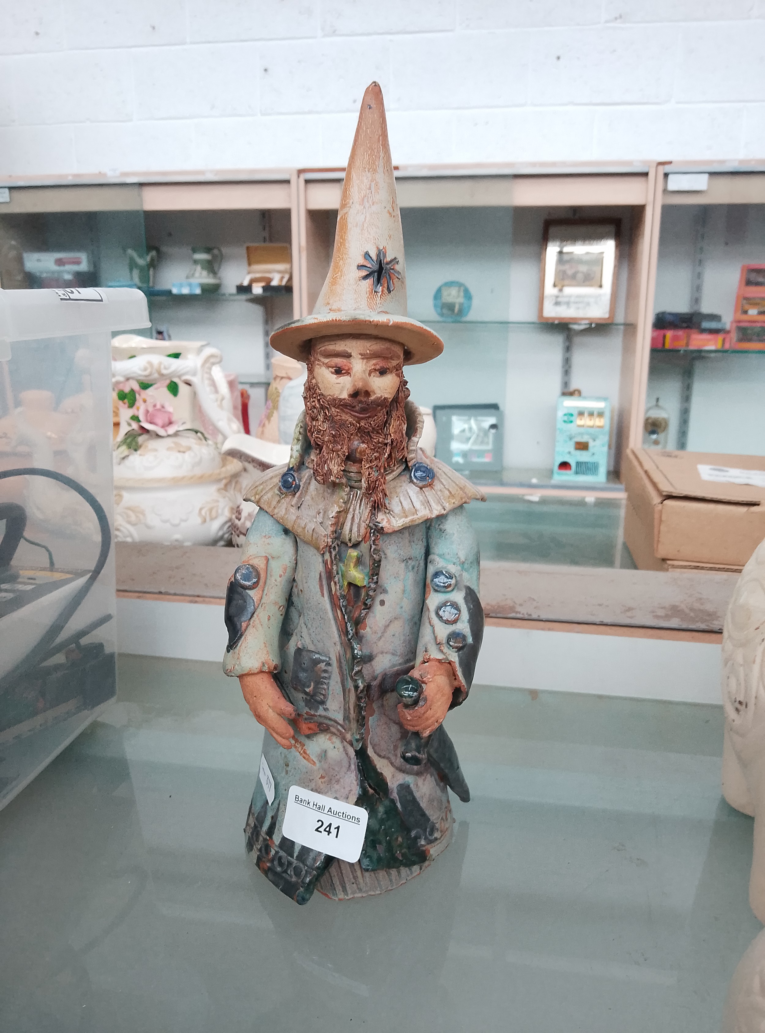 Tall Wizard pottery sculpture