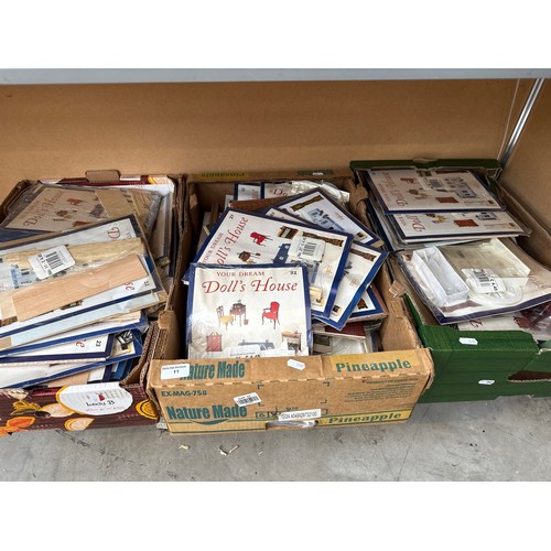 11 - Three boxes of Your Dream Dolls House magazines and furniture
