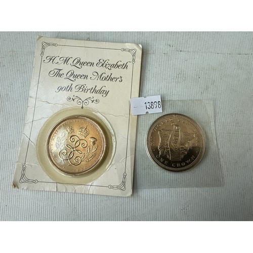 22 - World Cup one crown and Queen Mothers 90th birthday crown