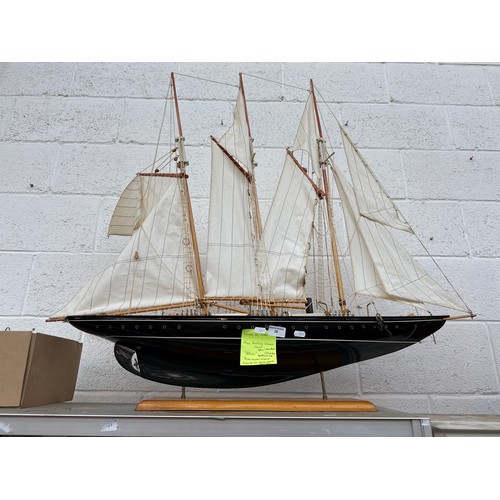 28 - Lannan Ship Model of Steam Auxiliary Schooner Yacht