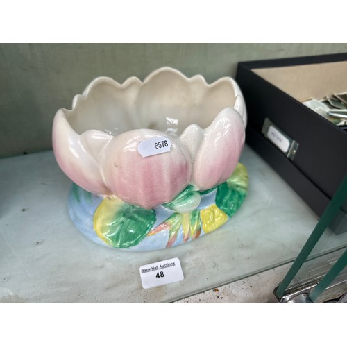 48 - Clarice Cliff floral vase