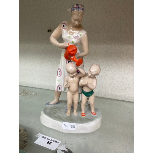 86 - Avabo USSR lady washing children figurine