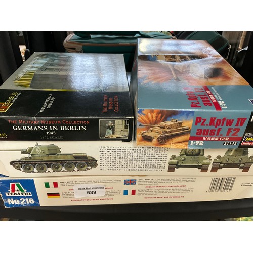 Four military model sets