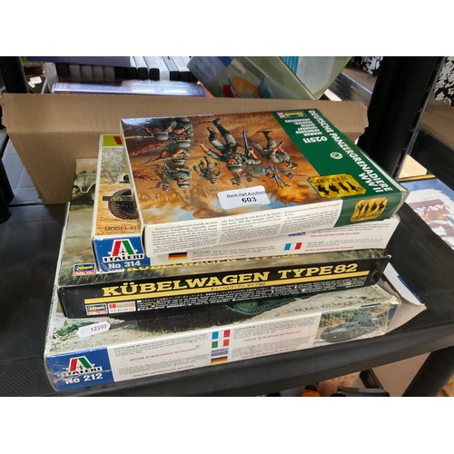 Four military model sets