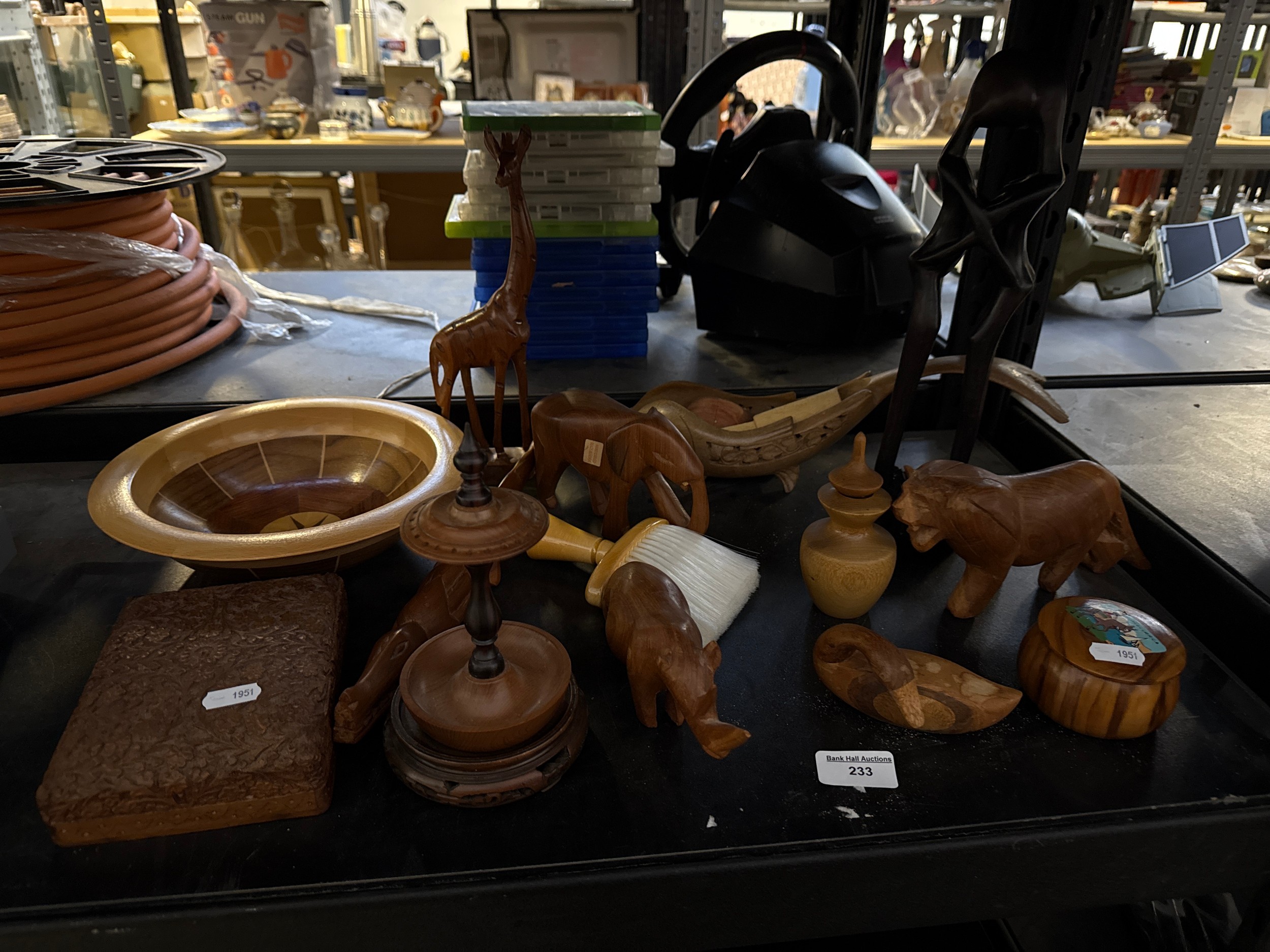 Collection of wooden items