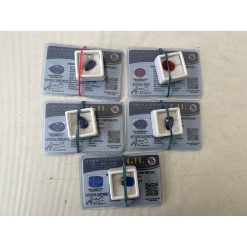 14 - Collection of gem stones all with certificates