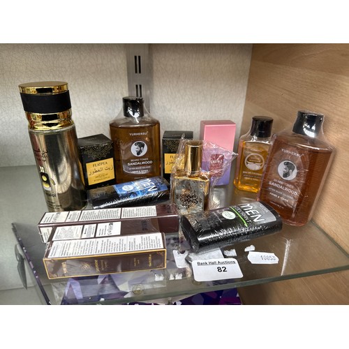 82 - Selection of fragrances, etc