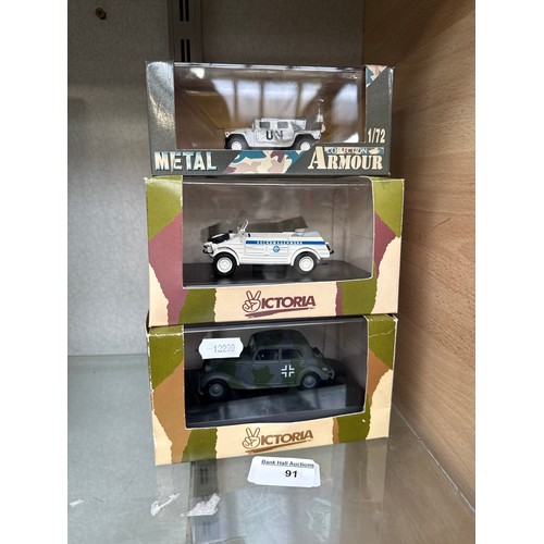 91 - Three packaged model vehicles